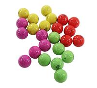 MasYosh Juego de 24 pelotas de golf de goma sintética de alta calidad, buena resistencia, coloridas pelotas para principiantes con acabado fino para amantes del deporte (B153)