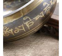 MasYosh Juego de Cuencos Tibetanos para Cantar, Cuenco de Sonido de Meditación de Nepal Martillado a Mano con Palo y Cojín de Madera, para Yoga, Meditación, Atención Plena, Relajación