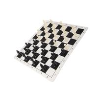 MasYosh Juego de Damas de Ajedrez Internacional, Juegos de Mesa 2 en 1 con Piezas Antideslizantes y Bolsa de Almacenamiento, para Viajes Familiares y Camping (Tablero Blanco Negro)