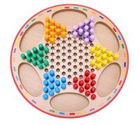 MasYosh Juego de Damas y Ajedrez Volador 2 en 1, Juego de Mesa de Madera para Niños, Juguetes Seguros y Educativos con Interacción Entre Padres e Hijos, para Niños Mayores de 3 Años