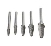 MasYosh Juego de Fresas de Carburo, Puntas de Limas Rotativas de Corte único, Vástago de 6 Mm con Alta Dureza, Resistencia Al Desgaste para Carpintería Metálica, Limpieza de Superficies