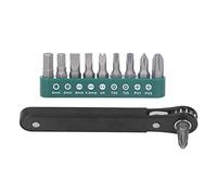 MasYosh Juego de Mini Destornilladores de 11 Piezas, Herramienta Manual, Herramienta EDC, Punta Hexagonal de 1/4 de Pulgada, Trinquete Magnético de ángulo Recto con Accionamiento