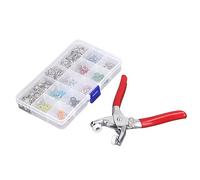 MasYosh Kit de Botones a Presión de 400 Piezas, Botones de 5 Puntas con Alicates de Presión Manual para Manualidades de Ropa, Sujetadores de Metal de 10 Colores