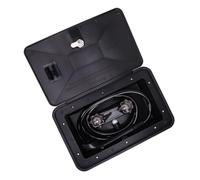 MasYosh Kit de Cabina de Ducha Exterior para RV, Juego de Ducha Portátil con Manguera de 1,5 M y Grifo Giratorio para Vehículo de Acampada, Remolque, Autocaravana, Barco y Furgoneta (Negra)