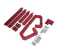 MasYosh Kit de de Barra de Agarre Delantera Delantera de Aluminio, Reemplazo de JK 2007 2018, con Diseño Ergonómico Aerodinámico para una Mejor Agarre (Rojo)