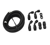 MasYosh Kit de Manguera de Línea de de 3 Metros, Adaptador de Montaje de Manguera AN6, Nailon Trenzado de Aluminio para Refrigerante, Aceite Hidráulico