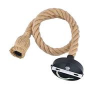 MasYosh Lámpara Colgante de Cuerda de Yute Estilo Industrial Lámpara
