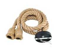 MasYosh Lámpara Colgante de Cuerda de Yute Estilo Industrial Lámpara