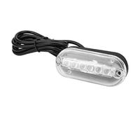 MasYosh Luz LED Subacuática, Lámpara de Fondo Impermeable para Yates y Barcos Marinos DC12V 3W con 6 LED de Brillo Ultraalto para Pesca y Ambiente (Luz Azul)