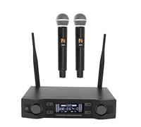 MasYosh Micrófono de Mano, Micrófono Inalámbrico Recargable con Reducción Inteligente de Ruido y Almohadilla Resistente Al Viento, para Karaoke, Hogar, KTV, Fiesta, Boda, Aula (Enchufe Europeo)