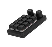 MasYosh Mini Teclado de Juegos, 12 Keys 2 Knobs Programación Macro Teclado con Luz RGB, para Gaming Office Music Media Control Industrial