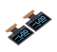 MasYosh Módulo de Pantalla de Cristal Líquido, Pantalla OLED 2pcs 1.3in 128x64 Resolución 30pin con Pantalla Brillante y bajo Consumo de Energía para Componentes Electrónicos de (MRA103-1 (Azul))