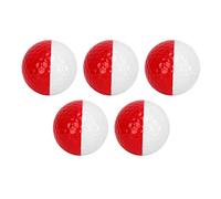 MasYosh Pelotas de Entrenamiento de Golf, 5 Piezas de Doble Capa de Núcleo de Caucho Sintético Suave Pelota de Práctica de Putt de Golf con Núcleo Elástico de Alta Energía, para Deportes (Roja y
