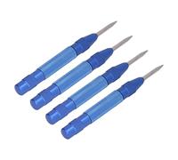 MasYosh Punzón Central de 4 Piezas, Juego de Herramientas Automático de Acero de Alta Velocidad de 5 Pulgadas para Instalación y Mantenimiento, con Diseño Moleteado Antideslizante para (Azul)