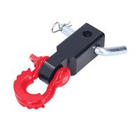 MasYosh Receptor de Enganche de Grillete Universal de 2 Pulgadas, Accesorios de Remolque de Recuperación de Vehículos de Acero con Diseño a Prueba de óxido de Alta Resistencia, para (Rojo)