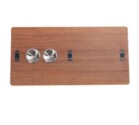 MasYosh Reemplazo de Mesa para RV, Mesa Plegable de Madera Maciza de 31.49x15.74 Pulgadas con 2 Portavasos de Acero Inoxidable, para RV, Autocaravana, Barco, Yate, (Marrón (595x580mm/23,43x22,83in))