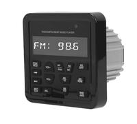 MasYosh Reproductor Estéreo Marino, Reproductor de MP3 con Radio Am FM, Entrada Auxiliar USB IP66 Resistente Al Agua, para Coche, Barco, RV Al Aire Libre