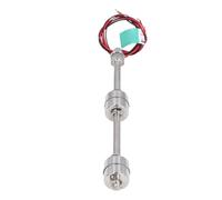 MasYosh Sensor de Nivel de Agua del Interruptor de Flotación, 304 Interruptor de Flotador de Doble Bola de Acero Inoxidable con 400 Mm de Longitud del Alambre, para el Control de Nivel
