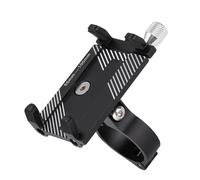 MasYosh Soporte para Teléfono Celular de Bicicleta, Soporte de Teléfono para Bicicleta de Aleación de Aluminio Resistente para Motocicleta de de Montaña con Estable, (Negra)