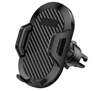 MasYosh Soporte para Teléfono para Automóvil, Panel Estilo Fibra de Carbono con Rótula Ajustable de 360 Grados y Amortiguación de Silicona Antivibración, para (Modelo de Salida de Aire CF33)