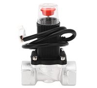 MasYosh Válvula de Corte de Gas, Válvula Solenoide de Aleación de Aluminio de 50 KPa de Apertura Manual de Cierre Rápido 1S, con Conexión de de Alarma de Fuga de Gas, para Control