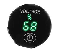 MasYosh Voltímetro LED DC 12V 24V, Control de Detección Táctil con Protección de Conexión Inversa, Medidor de Voltaje de Carcasa Negra para Coche, Camión, Motocicleta, Barco, ATV, RV,