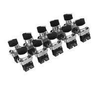 Masyrt 10pcs XB2 Interruptor 3 Posiciones Interruptor de Botón Autobloqueo de Aleación de Aluminio para Herramientas Eléctricas Luces de Vehículo con Estabilidad y Durabilidad Adecuado para AC240V
