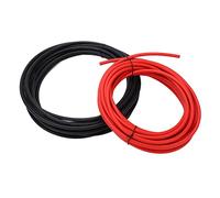 Masyrt 2 cables de panel solar, XLPE, cobre estañado, temperatura alta y baja para sistema fotovoltaico de 1500 V, EN50618. Cable de panel solar XLPE con manguito, cobre estañado PV (6 mm², 20 m)