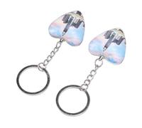 Masyrt 2 Llaveros en Forma de Corazón con Marco Acrílico, Llavero con Imagen de Doble Cara, Recuerdos, Accesorios Decorativos Presentes, con Acero Inoxidable