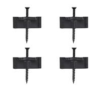 Masyrt Abrazaderas de plástico ABS para terraza con tornillos de acero inoxidable para 50 m². FT, para fijación de tablones de terraza compuestos, distancia entre vigas de 16 pulgadas