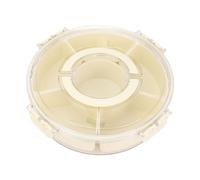 Masyrt Bandeja divisora giratoria de 360° con 6 ranuras, caja compacta sellada, bandeja multiusos para verduras y aperitivos, ideal para viajes por carretera y picnics (grande)