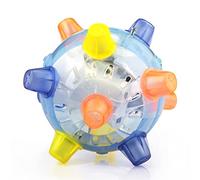 Masyrt Bola de salto para perro, 12 x 9 x 11, juguete de bola rebotante para perros, pelota parpadeante, elástica, LED con luz y regalo musical, mascotas (color aleatorio)