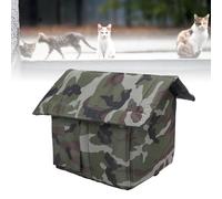 Masyrt Casa para perros y gatos al aire libre para toda la temporada - Refugio impermeable y resistente a la intemperie, hecho de tela Oxford resistente - Ideal para uso en exteriores (S)