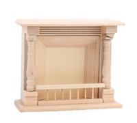 Masyrt Chimenea de casa de muñecas en miniatura 1:12, juego de muebles de madera de abedul, realza tu casa de muñecas creando un ambiente cálido, ideal para bricolaje