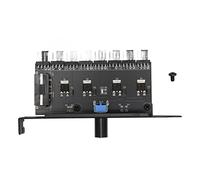 Masyrt Controlador de Ventilador de PC Controlador de Velocidad del Ventilador Hub de Perilla de Soporte PCI de 8 Canales Ajustable 0 a 12 V Interfaz IDE de 4 Pines y 3