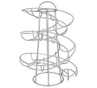 Masyrt Estante Dispensador de Huevos de Acero Independiente, Organizador de Almacenamiento de Huevos en la Encimera, Ahorre Espacio y Muestre Sus Huevos Frescos en el Patio Trasero, una (Plata)