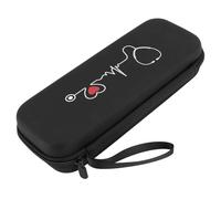 Masyrt Estuche de Transporte para Estetoscopio Negro: Rígido y Protector con Bolsillo de Malla, Adecuado para Classic III y Lightweight II S.E