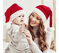 Masyrt Gorras de lana de punto para padres e hijos de Papá Noel, cálidas, resistentes al viento, grandes regalos para familiares y amigos (Masyrtlbjb8un-10306088)
