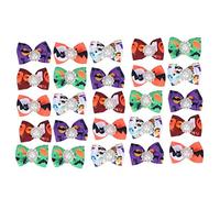 Masyrt - Juego de 25 piezas de decoración de Halloween, adorno para perro de gato, con peluquería para mascotas, correa de goma, final de fabricación