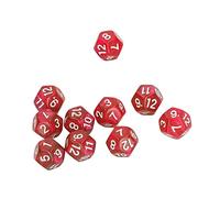 Masyrt Juego de 40 dados poliédricos de colores brillantes, dados DND de 12 caras, seguros, evita la oxidación y duradero, para clases de juego, con suministros de ocio y escuela (rojo)