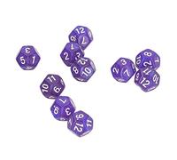 Masyrt Juego de 40 dados poliédricos de colores brillantes, dados DND de 12 caras, seguros, evita la oxidación y duradero, para clases de juego, con suministros de ocio y escuela (morado)