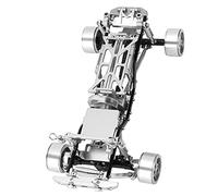 Masyrt Juego de marco para Axial SCX24 90081 Aleación de Aluminio RC Cars Chasis Kit de 4 postes amortiguadores de choque Eje de transmisión de acero CNC Mecanizado para Axial SCX24 90081 1/24 (Plata)