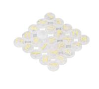 Masyrt Juego de piedras redondas de 25 piezas con símbolo grabado para yoga y meditación (blanco)