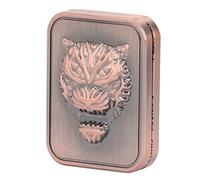 Masyrt Juguete deslizante de clic para aliviar la ansiedad, Autismo Fidget Metal Push Slider para viajes, trabajo, hogar, al aire libre, portátil, grabado, juguete para aliviar el estrés (bronce