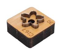 Masyrt Molde de Puñetazo de Cuero 6pcs, Herramienta de Manualidades para Bolsos y Llaves con Forma de Flores de Cuero, Cortador de Cuero, Madera y Acero de Carbono, Bola de Flores que (30 mm)