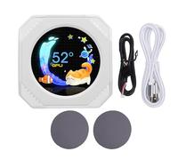 Masyrt Pantalla secundaria para ordenador de 2,1 pulgadas, diseño dinámico, pantalla de enfriador de agua, USB, RGB, GPU, CPU, pantalla de temperatura, caso de PC, pantalla secundaria (blanco)