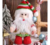 Masyrt Papá Noel caminando, 28,5 cm, muñeco de tela eléctrico de Papá Noel con música y luz, juguete de peluche de Papá Noel cantante para