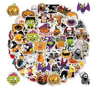 Masyrt Pegatizas de Halloween de 100 Piezas, Pegatinas de Calabaza con Temas de Halloween a Prueba de Agua, Pegatinas de Fiesta de Vinilos que No Se Repiten para la Botella de Agua