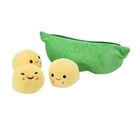 Masyrt Pesen Pods Peluche de Peluche Acogedor Cojín Patrón Lindo Cojín de Felpa Cómodos Vainas de Guisantes Muñeca de Peluche Decorativo Lindo Tanque de Peluche con Cremallera para la Habitación