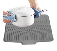 Mat - Alfombrilla de secado de discos | Heat Resistant Silicone Draining Board Mat Multifunctional Washing Up for Glass Plate & Cup Dryer Pad for Countertop Cutlery Kitchen Utensils
